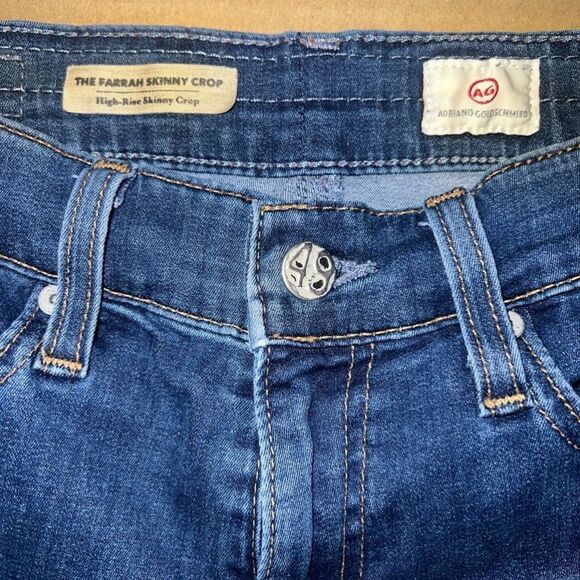 AG Adriano Goldschmied Farrah High Rise Skinny Crop Women’s Jeans Size 27 Blue - Picture 4 of 5